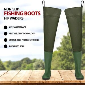 Men's Green Waterproof Hip Waders